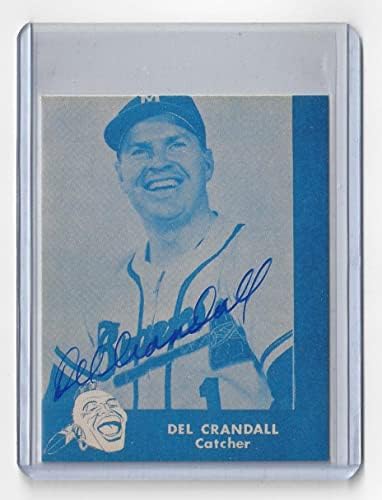 BÁTRABBAK 1960 Del Crandall aláírt kártya Tó Tó reprint Dedikált AUTO Milw - Dedikált MLB Fotók