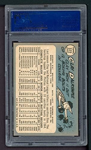 1965 Topps 372 Agyag Dalrymple Philadelphia Phillies (Baseball Kártya) PSA a PSA 8.00 Phillies