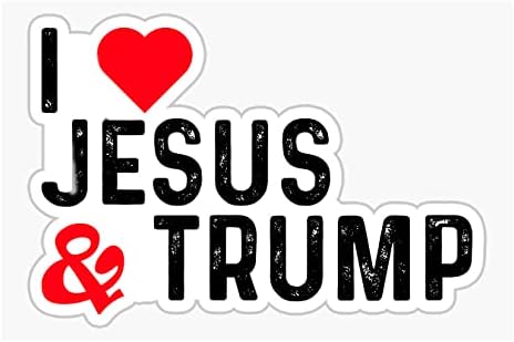 Szeretem Jézust, Trump Vinil Vízálló Matrica, Autó Matrica Laptop Fal Ablak Matrica 6