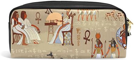 ALAZA Régi Ókori Egyiptomi Kultúra PU Bőr, Toll, tolltartó, Hordtáska Smink Kozmetikai Utazási Iskola Táska