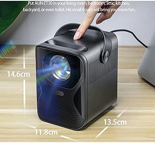 KXDFDC Teljes Projektor 1920x1080P Mini Projektor házimozi, Telefon LED Videó Fürkész 4k Dekódolás 7800mAH ( Méret : ET30S