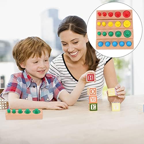 TOYANDONA Csecsemő Játékok 2db Fejlesztési Blokkok Érzékek Létra Fa Intelligencia Verzió Knobbed Korai Szenzoros Montessori