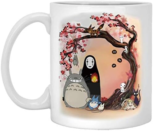 Anime Studio Ghibli chihiro szellemországban Kávé, Tea Csésze Bögre cseresznyevirág Fa Nyomtatás Bögre Ajándék Bögre 11OZ