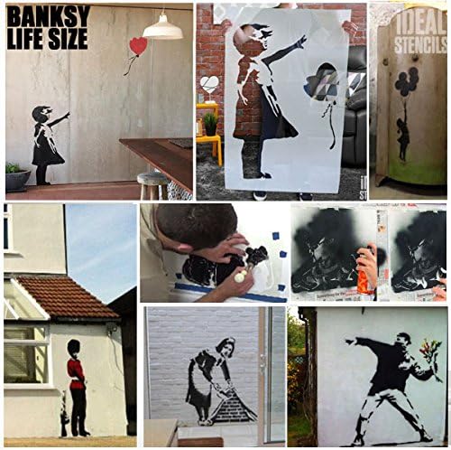 Banksy Kövesd Az Álmaid Stencil, Hatalmas Élet Méret, a Festék A saját Graffiti Művészet Freskó, Banksy Wall Festmény Belső