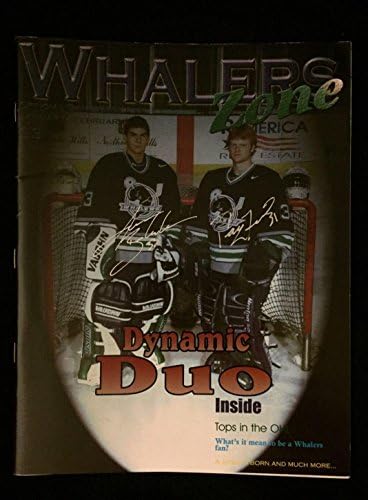 Jason Bacashihua & Paul Drew Aláírt Plymouth Legénység Játék Program Dallas Stars - Dedikált NHL Magazinok
