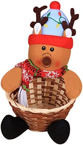 TODOZO Boldog Karácsonyt Candy Tároló Kosár Dekoráció Télapó, Hóember, Tároló Kosár, Asztal Candy Doboz Snack Stor K2so Dísz
