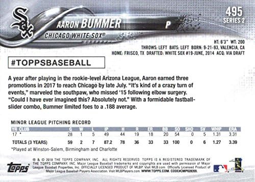 2018 Topps Sorozat 2495 Aaron Gáz Chicago White Sox Újonc Baseball Kártya - GOTBASEBALLCARDS