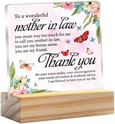 Anyósom Ajándék, hogy A Csodálatos anyósom Tiszta Asztal Dekoratív Tábla Emlék Jelen Elismerését anyósom Akril Jel Fából