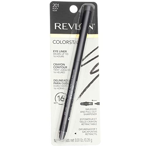 Revlon ColorStay Szemceruza Ceruzával, Fekete [201], 0.01 oz (Csomag 12)