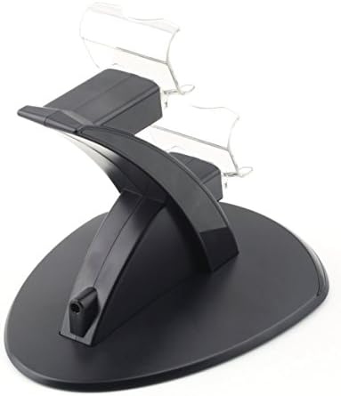 Fekete PVC Kettős USB Töltő Dokkoló Állomás Állni a PS4 Vezérlő