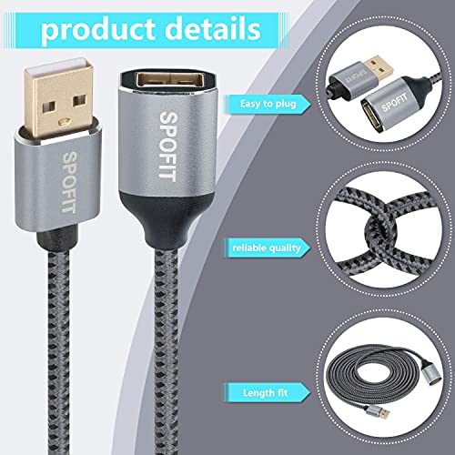 USB Hosszabbító Kábel 10FT USB 2.0 a Férfi-Nő USB Hosszabbító Spofit Adatátvitel Kompatibilis Nyomtató, Webkamera, Gamepad,