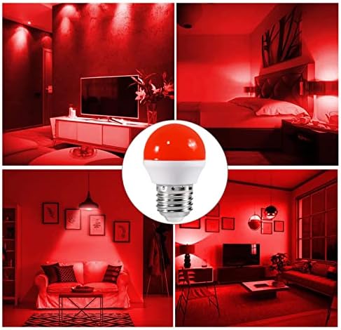 Edearkar G45 Piros LED Izzó 1W LED Piros Fények Egyenértékű 10 Watt Színes Izzók AC110V, E26/E27 Bázis LED Színe Piros Éjjel