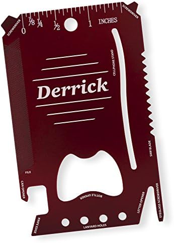 Dimenzió 9 Derrick - Lézer Gravírozott, Eloxált Fém, Személyre Szabott Tárca Eszköz