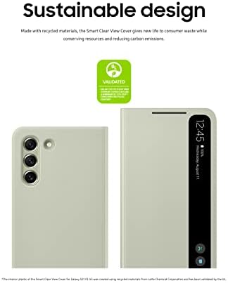 SAMSUNG Galaxy S21 FE 5G S View Cover, Védő Telefon Eset Smart View Touch Control, Fenntartható Tervezés, amerikai Változat,