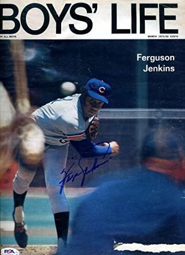 Fergie Jenkins PSA DNS-Coa Aláírt 1973 Fiú Életét Magazin Autogram - Dedikált MLB Magazinok