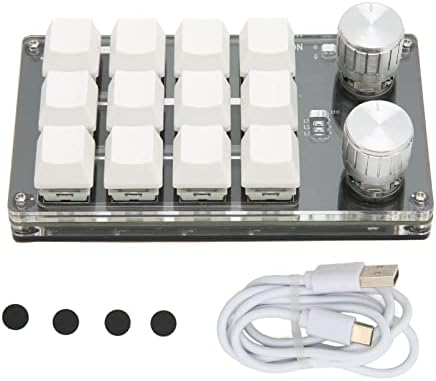 FOSA 12 Kulcsok, 2 Gombok, Egy Kézzel Gaming Billentyűzet, Programozható Gombok, Dual Mód PC Billentyűzet Makró Gombok Kék
