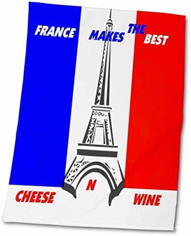 3dRose Florence Világ Élelmiszer-Zászlók - a francia Séfek - Törölköző (twl-51509-1)