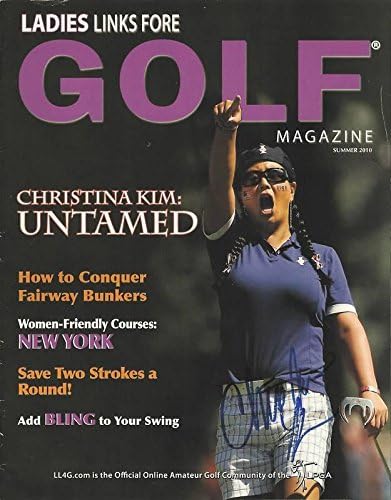 CHRISTINA KIM aláírt 2010 NYÁRI GOLF MAGAZIN witn COA - Dedikált Golf Magazin