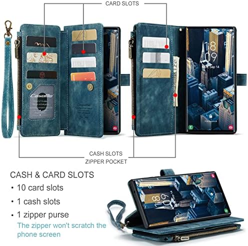 MiKoyi Telefon Esetében Kompatibilis a Samsung Galaxy S23 Ultra 5G Tárca Flip Phone-Ügyben [Mágneses Bezárása][ Card Holder][Kitámasztó]