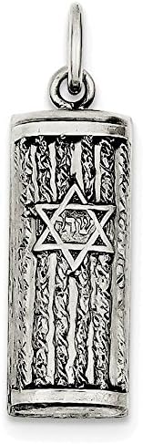 FJC Finejewelers Sterling Ezüst Antik Mezuzah Medál Nyaklánc Lánc Tartalmazza