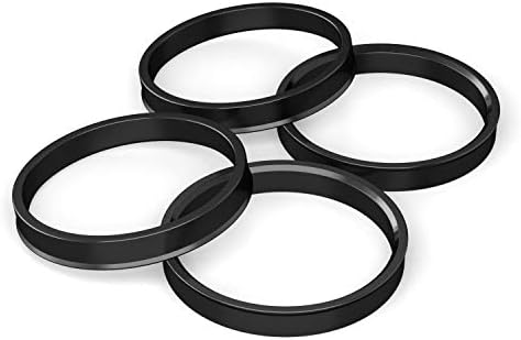 StanceMagic Hubcentric Gyűrűk (Pack 4) - 64.1 mm ID 73.1 mm OD - Fekete Poli Szén-Műanyag Hubrings Hub - Csak Kompatibilis