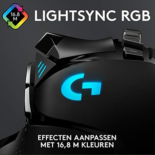 Logitech G502 Hős, Nagy Teljesítményű Vezetékes Gaming Egér, 25K Érzékelő, 25,600 DPI, RGB, Állítható Súlyok, 11 Programozható