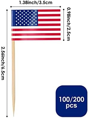 AhfuLife Vegyes Zászló Fogpiszkáló Zászlók Választja, 100/200 Db Kis Apró Kevert Süti Toplisták Bot, Zászló kétoldalas a