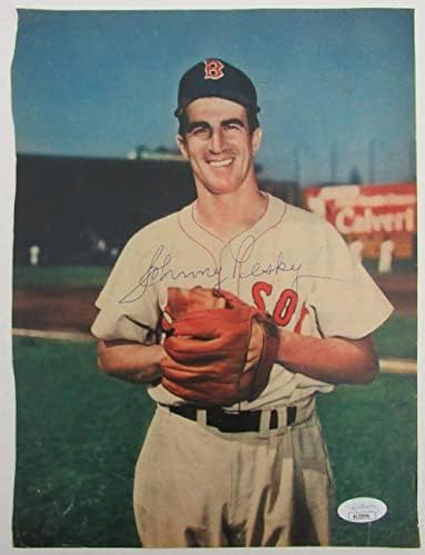 Johnny Bosszantó Dedikált Fotó Magazin Boston Red Sox SZÖVETSÉG - Dedikált MLB Magazinok