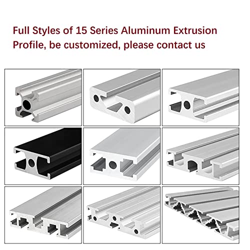 Mssoomm 2 Csomag 1540 Alumínium Extrudált Profil, Hossz 25.98 inch / 660mm Fekete, 15 x 40mm 15 Sorozat T Típusú, T-Slot