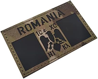 Fényvisszaverő román Zászló Javítás, IR Infravörös román Nemzeti Zászlók DIY Jelkép Morál Taktikai Katonai Karszalagot Jelvények