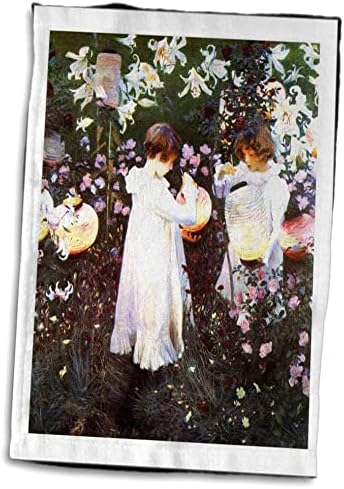 3dRose John Sargeants Híres Festmény, Szegfű, Lily Rose-t 1886 - Törölköző (twl-57605-1)