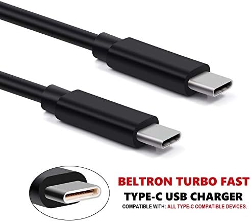BELTRON Turbo, Gyors C-Típusú USB Fali Töltő 5V / 3 AMP 30W, Beépített Kábel, Kompatibilis a Galaxy S21 / S22 Sorozat, Z