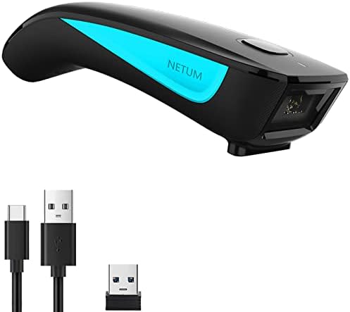 NETUM Bluetooth-Vonalkód olvasó, Vezeték nélküli 1D Laser USB vonalkód Olvasó Kompatibilis Okos Telefon, Tablet, PC Áruház,