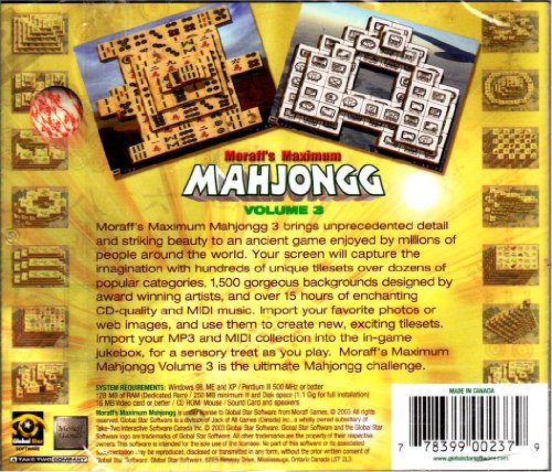 Moraffs Maximális Mahjongg - 3. Kötet [CD-ROM] [CD-ROM]