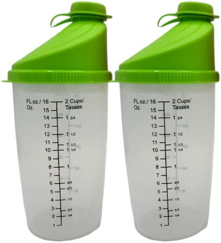 Fehérje Shake Sport Víz Üveg - Készlet 2 16 OZ Mindegyik Flip-Maximum (2 Zöld Üveg)