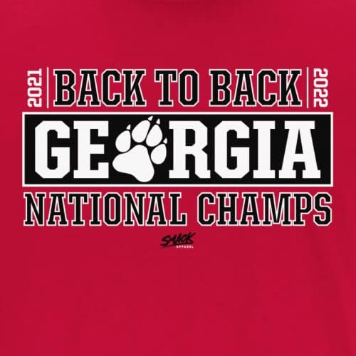 Vissza Vissza Champs T-Shirt a Georgia Egyetemen Rajongók (SM-5XL)