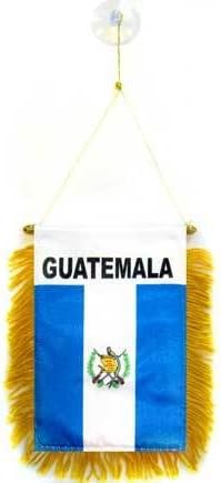 AZ ZÁSZLÓ Guatemala Mini Banner 6 x 4 - Guatemalai Zászlót 15 x 10 cm - es, Mini Bannerek 4x6 inch tapadókorong Fogas