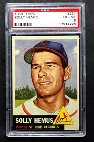 1953 Topps 231 Solly Hemus St. Louis Cardinals (Baseball Kártya) PSA a PSA 6.00 Bíborosok