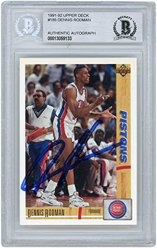 Dennis Rodman Detroit Pistons Dedikált 1991-92 Felső Szint Trading Card - Aláíratlan Kosárlabda Kártyák