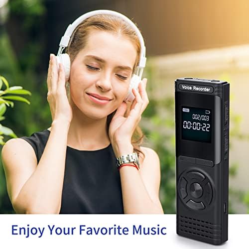 XIXIAN Hang Aktivált, Hangrögzítő,32 GB Digitális diktafon hangvezérelt Hangrögzítő Diktafon MP3 Lejátszó HD Felvétel 13