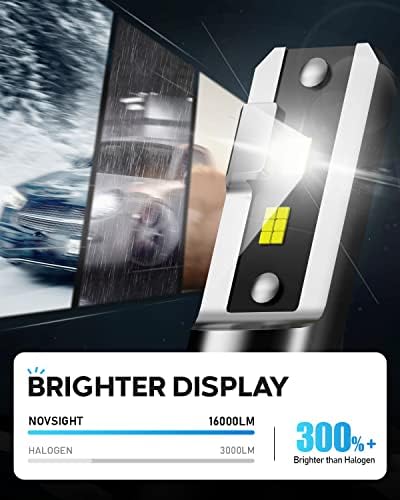 NOVSIGHT H4/9003/HB2 LED Fényszóró Izzók, 13000 Lumen 300% - Kal Fényesebb Hi/lo átalakító Készlet, 60W 6500K hideg Fehér,