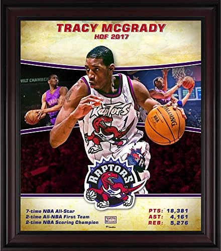 Tracy McGrady Toronto Raptors Keretes 15 x 17 Keményfa Klasszikusok Játékos Kollázs - NBA Játékos Plakkok, valamint Kollázsok