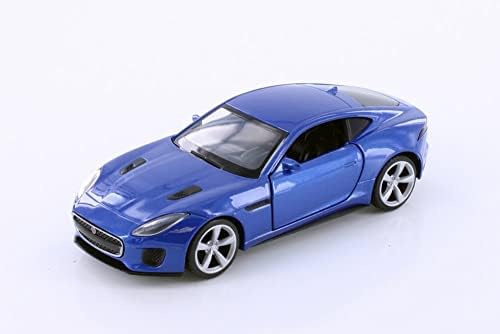 Showcasts Jaguar F-Type, Kék TM0001JA - 1/36 Skála Fröccsöntött Modell, Játék Autó