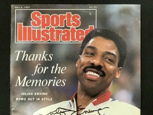 Dr. martens Aláírt Sports Illustrated Mag 5/4/87 Nincs Címke 76ers Autogramot SZÖVETSÉG - Dedikált NBA Magazinok