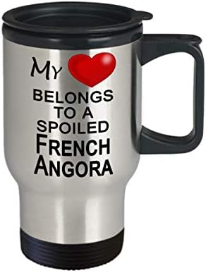 Francia Angóra Nyúl Utazási Bögre, Ajándék Nyúl Szerető - A Szívem Tartozik egy Elkényeztetett Nyúl