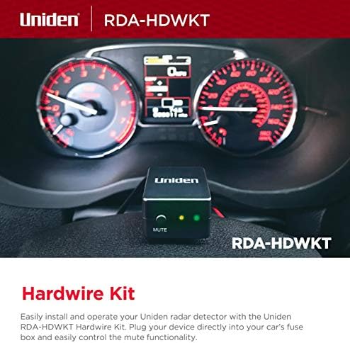 Uniden RDA-HDWKT Radar Detektor Okos Vezetékes Kit Némító Gomb, LED-es Hívásjelzés módja, illetve Power LED, a Uniden R8,