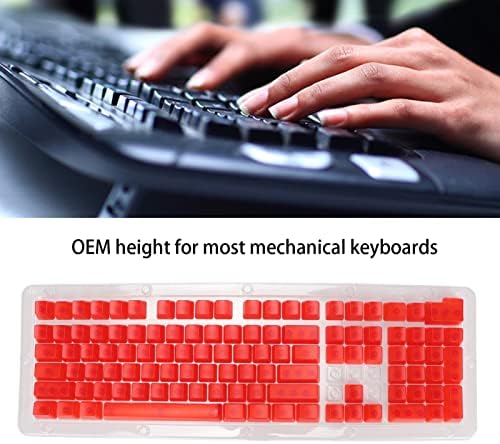 108 Kulcsok Keycaps, OEM Magasság DIY Matt Billentyűzet Keycaps Csere, 61, 87, 104 Kulcs Mechanikus Billentyűzetek(Piros)