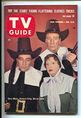A TV Guide 11/18/1961-Gary Moore-Durward Kirby-zarándok borító-Illinois-Nincs címke-újságos copy-VF-