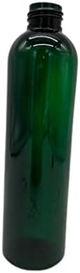8 oz Zöld Cosmo Műanyag Palackok -12 Pack Üres Üveget Újratölthető - BPA Mentes - illóolaj - Aromaterápia | Fekete Twist