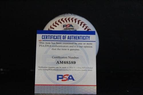 Bill Baker Aláírt (40-WSC Vörösök) Baseball Autogramot Auto PSA/DNS AM48589 - Dedikált Baseball